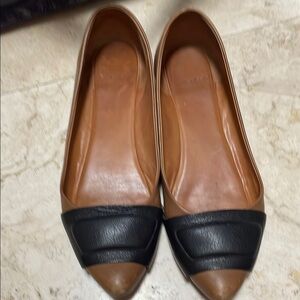 Givenchy Black and Brown Leather Flats